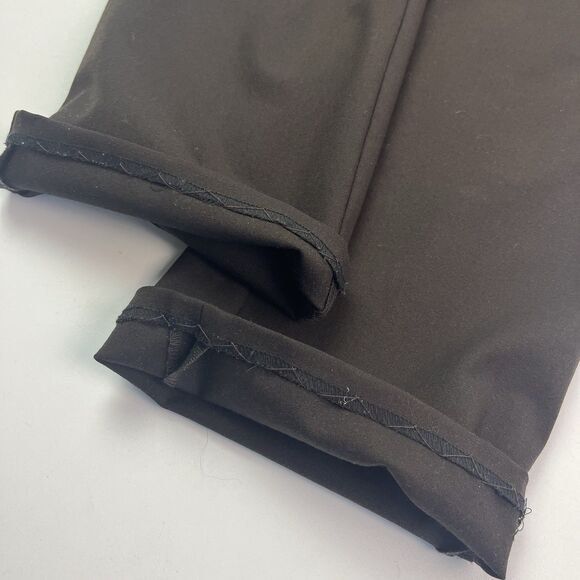 Ralph Lauren Black Label Wool Straight Leg Pants 6 Chocolate Brown Quiet Luxury - Picture 3 of 15